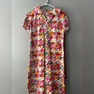 Vintage Vibrant Floral Women's Mini Dress